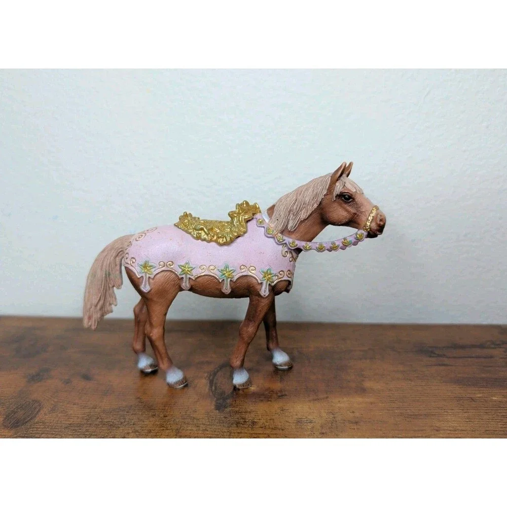 Schleich Bayala Elfen Surah Brown Horse Gold Saddle w/ Pink Reins - Princess